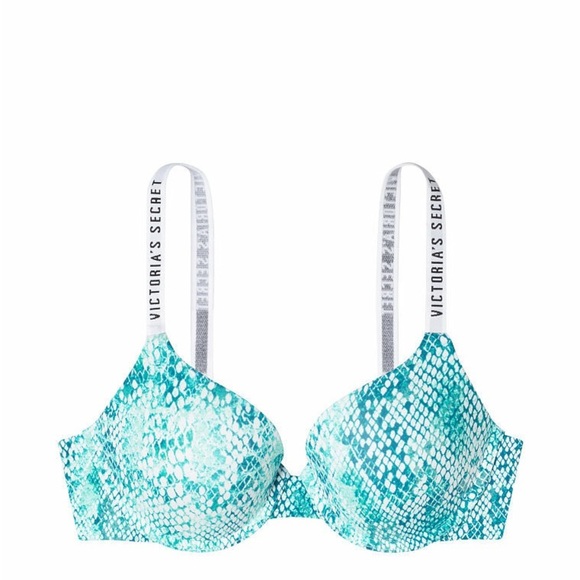 Victoria's Secret Teal Snake Print Bra 38DD/E85 - Picture 4 of 9
